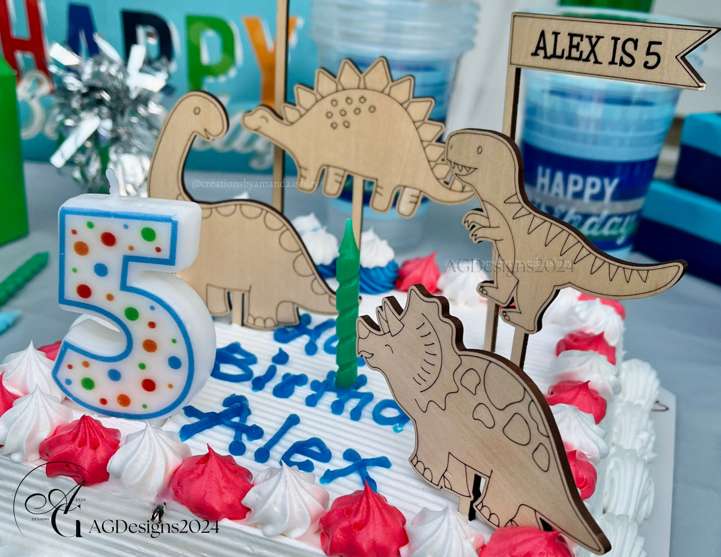 Dinosaur Cake Toppers