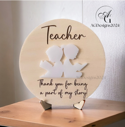 Teacher Engraved Round