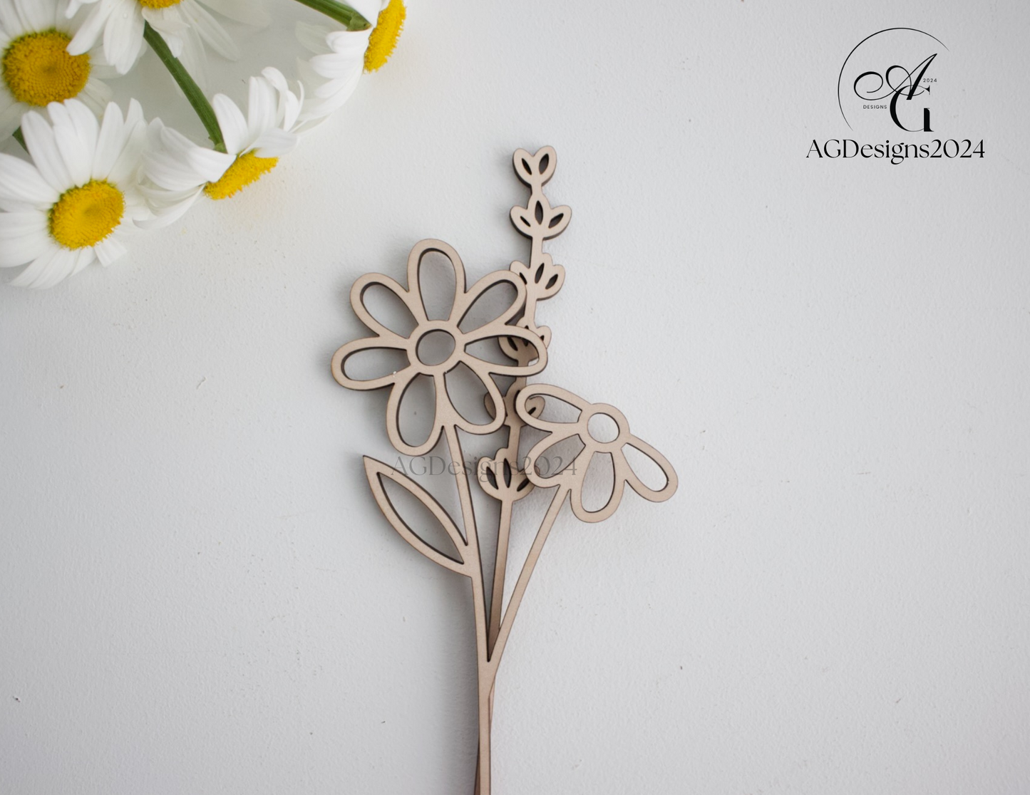 Daisy Flower Stem Photo Prop