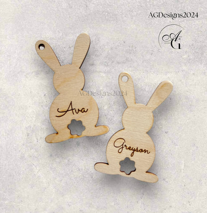 Rustic Easter Bunny Basket Tags