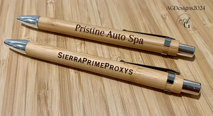 Engraved Bamboo Pens