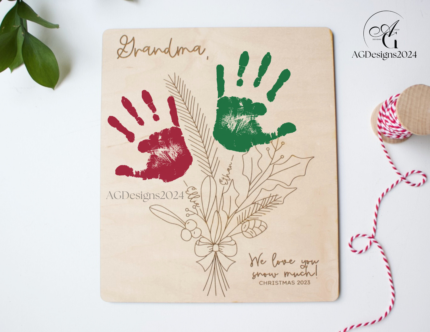 Handprint Flower Bouquet Sign